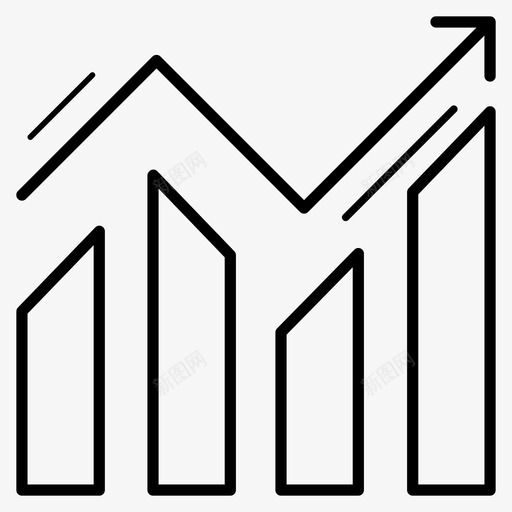 增长分析图表svg_新图网 https://ixintu.com 图表 增长 分析 增加 报告 业务 线图 图标
