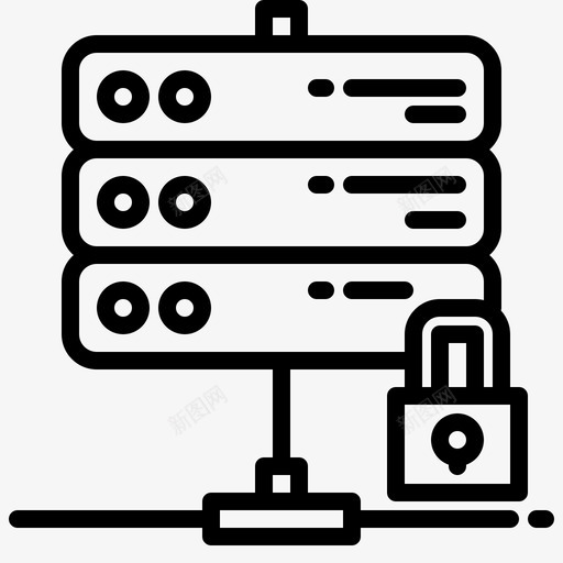 锁网络托管84线性svg_新图网 https://ixintu.com 网络 托管 线性