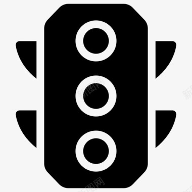 红绿灯信号灯交通标志图标