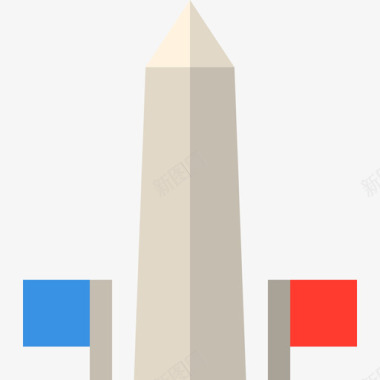 华盛顿纪念碑地标和纪念碑27平坦图标