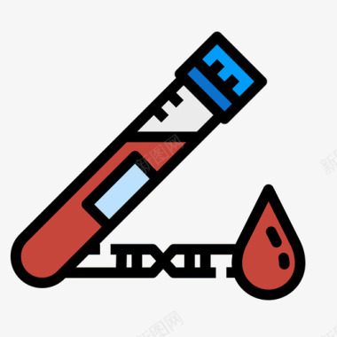 血液测试胆固醇1线性颜色图标