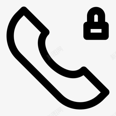 锁定的电话聊天通信图标
