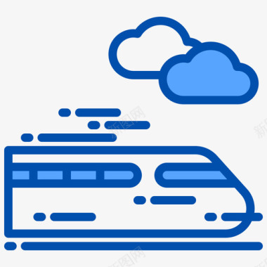 火车7路蓝色图标