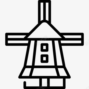 荷兰风车36号直线型图标