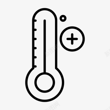 温度高测量疾病图标