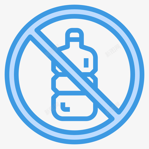 没有塑料瓶塑料污染24蓝色svg_新图网 https://ixintu.com 没有 塑料瓶 塑料 污染 蓝色