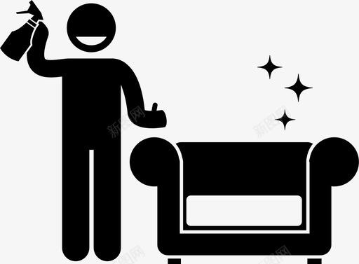 沙发清洁喷雾椅子产品图标