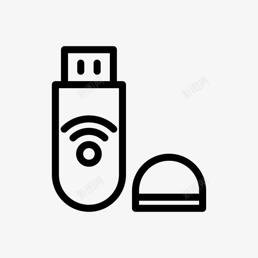 Pendrive物联网131线性svg_新图网 https://ixintu.com Pendrive 联网 线性