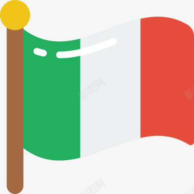 Flag意大利25平坦图标
