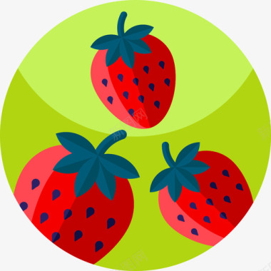 草莓春季154平坦图标