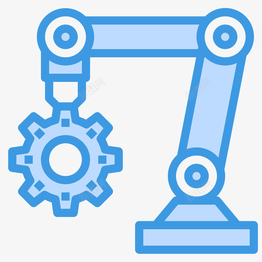 机械臂工程110蓝色svg_新图网 https://ixintu.com 机械 工程 蓝色