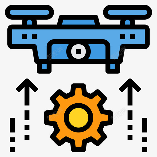 无人机工程112线性颜色svg_新图网 https://ixintu.com 无人机 工程 线性 颜色