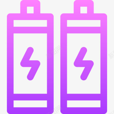 电池状态污染76线性颜色图标