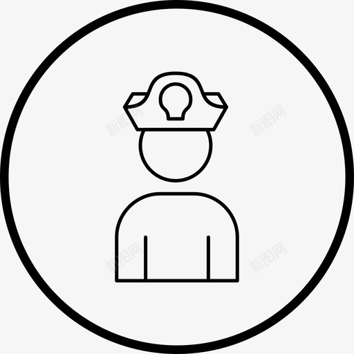 帽子里的海盗艺术家男孩svg_新图网 https://ixintu.com 帽子 海盗 艺术家 男孩 线图 图标