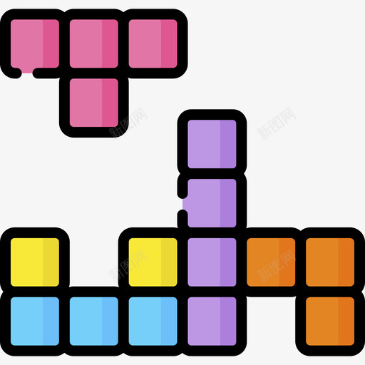 俄罗斯方块游戏104线性颜色svg_新图网 https://ixintu.com 俄罗斯 方块 游戏 线性 颜色