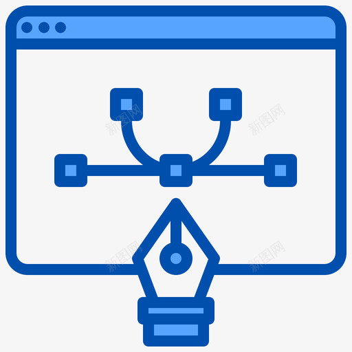 网页设计网页托管85蓝色svg_新图网 https://ixintu.com 网页设计 网页 托管 蓝色