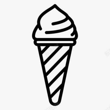 冰淇淋149春季直线型图标