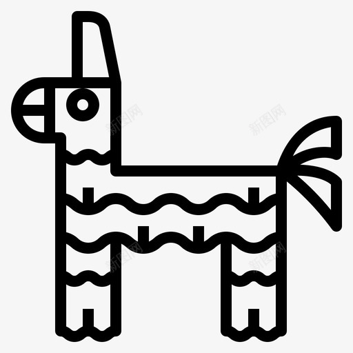 皮纳塔生日庆祝svg_新图网 https://ixintu.com 生日 皮纳塔 庆祝 驴子 图标