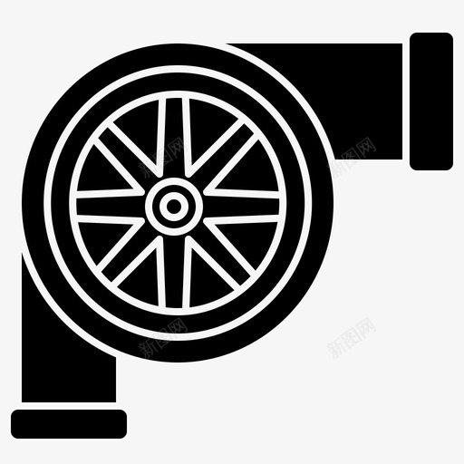涡轮增压器发动机机械师svg_新图网 https://ixintu.com 涡轮 增压器 发动机 机械师 动力 修理 汽车 备件 符号