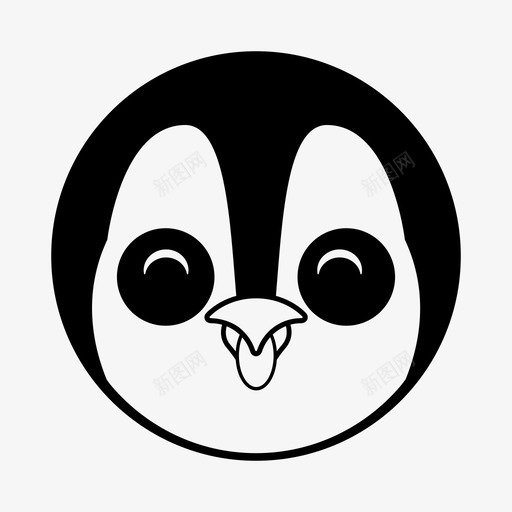 伸出舌头企鹅表情脸头svg_新图网 https://ixintu.com 伸出 舌头 企鹅 表情 图标