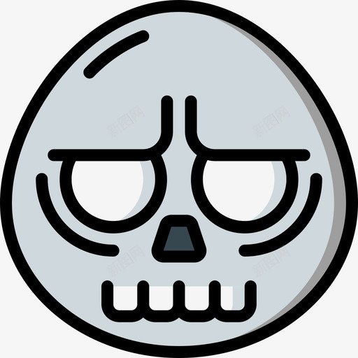 死亡怪物表情4线性颜色svg_新图网 https://ixintu.com 死亡 怪物 表情 线性 颜色