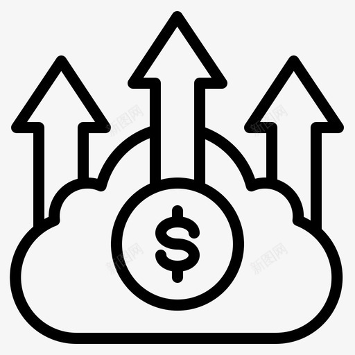 云金融43线性svg_新图网 https://ixintu.com 金融 线性