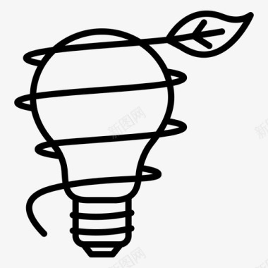 灯泡环保电图标