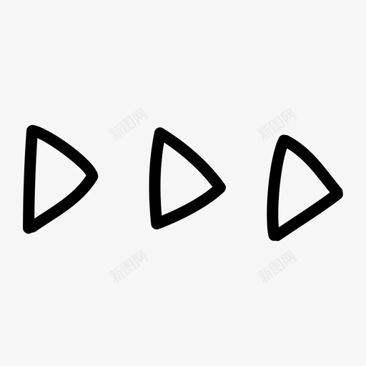箭头三个三角形涂鸦画svg_新图网 https://ixintu.com 箭头 三个 三角形 涂鸦 画薄