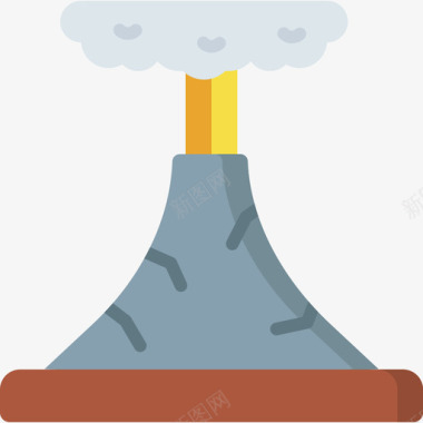 火山自然灾害41平坦图标