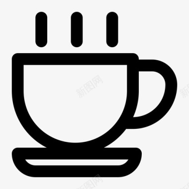 一杯咖啡咖啡因饮料图标