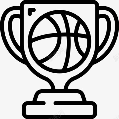 奖杯篮球62直线型图标