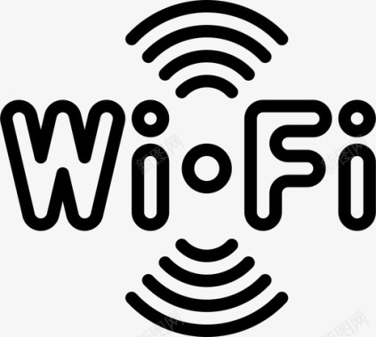 Wifi无线4线性图标