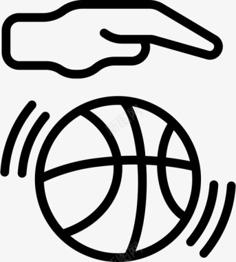 球篮球62直线型图标
