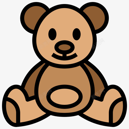 泰迪熊玩具29线性颜色svg_新图网 https://ixintu.com 泰迪 玩具 线性 颜色