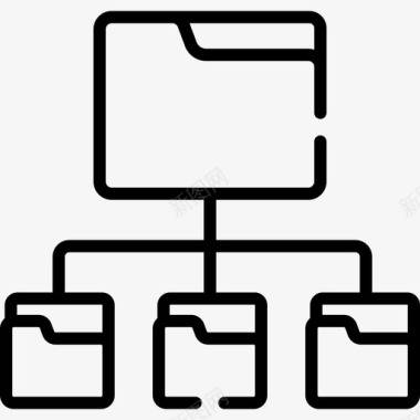 文件夹网络托管95线性图标