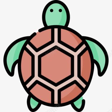 海龟宠物店92线性颜色图标