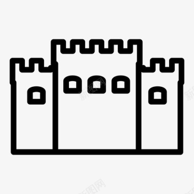 城堡建筑房子图标