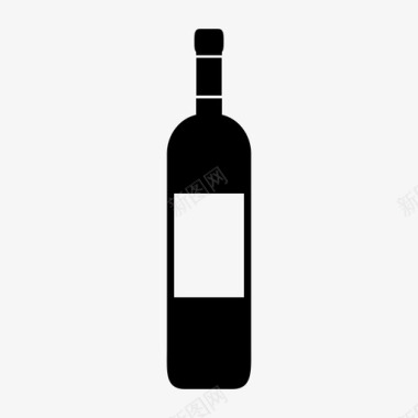 葡萄酒饮料瓶子图标