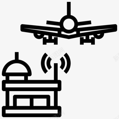 机场大厦175号机场直线型图标