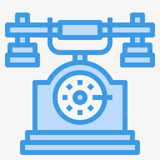 电话复古装置2蓝色svg_新图网 https://ixintu.com 电话 复古 装置 蓝色