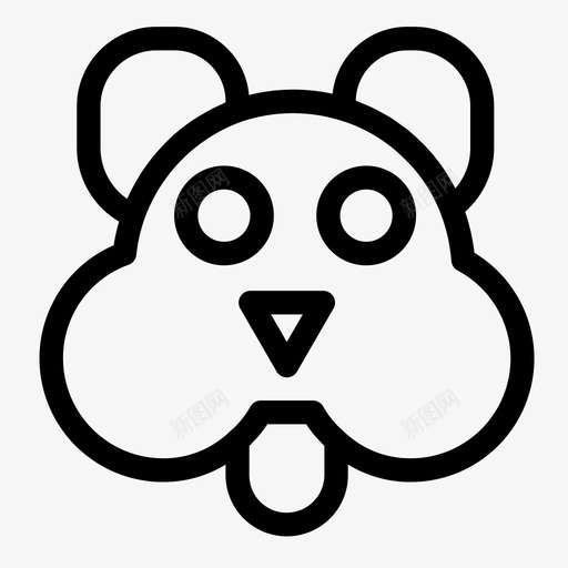 狗动物脸svg_新图网 https://ixintu.com 动物 宠物 社交 媒体 收集 第一 一卷