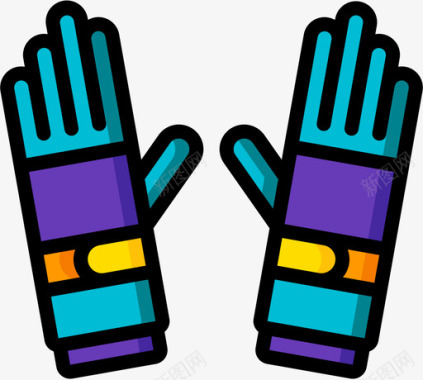 手套冬装4线纹颜色图标