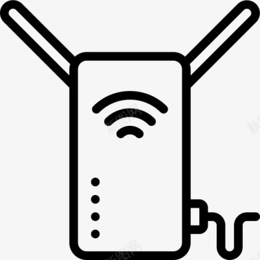 Wifi无线4线性图标