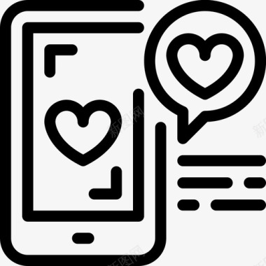 爱情短信手机情人节图标