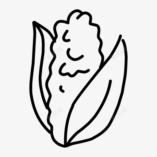 玉米玉米穗食品svg_新图网 https://ixintu.com 玉米 蔬菜 食品