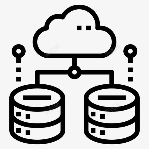 数据库网络技术23线性svg_新图网 https://ixintu.com 数据库 网络技术 线性