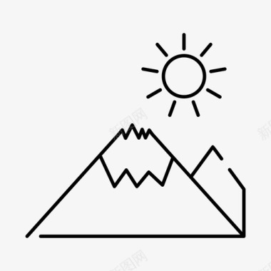 山自然阳光图标