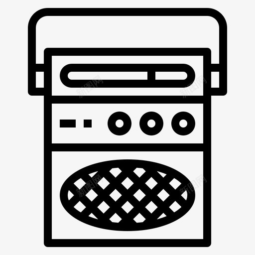 收音机复古装置线性svg_新图网 https://ixintu.com 收音机 复古 装置 线性