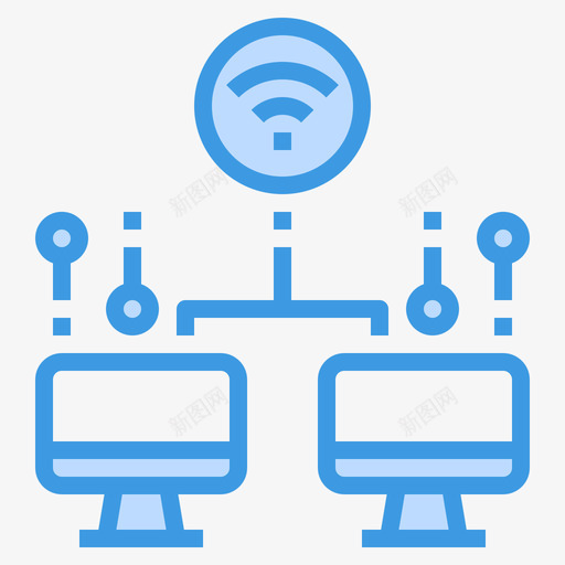 网络网络技术27蓝色svg_新图网 https://ixintu.com 网络 网络技术 蓝色