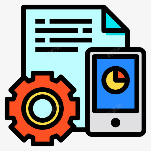 移动分析项目管理54线性颜色svg_新图网 https://ixintu.com 移动 分析 项目管理 线性 颜色